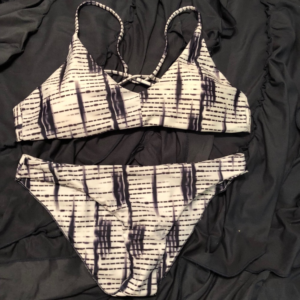 Blue and White Bikini